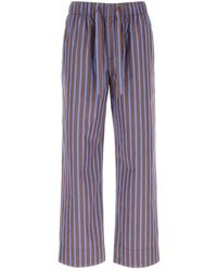 Tekla - Embroidered Poplin Pyjamas Pant - Lyst