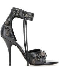 Balenciaga - Stiletto Metallic Sandals For - Lyst
