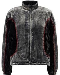 DIESEL - Two-tone Velvet F-riffin Sweatshirt - Lyst