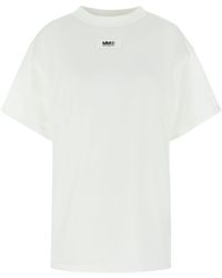MM6 by Maison Martin Margiela Jersey Oversize T-shirt - White