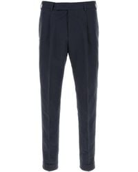 PT Torino - Navy Blue Linen Blend Pant - Lyst