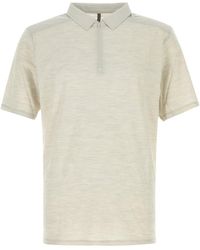 Veilance - Melange Light Grey Wool Blend Frame Polo Shirt - Lyst