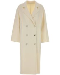 Loulou de Saison - Ivory Wool Blend Borneo Coat - Lyst