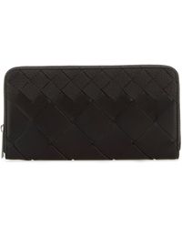 Bottega Veneta - Portafoglio Intrecciato in pelle testa di moro - Lyst