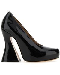 Maison Margiela - Scarpe con tacco Sketch in pelle nera - Lyst