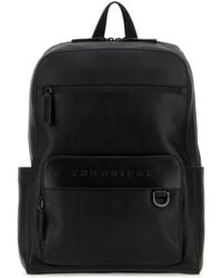 The Bridge - Black Leather Damiano Backpack - Lyst