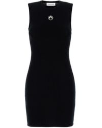 Marine Serre - Abito in viscosa stretch nera - Lyst