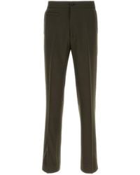 NAMACHEKO - Olive Green Wool Pant - Lyst