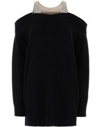 GIUSEPPE DI MORABITO - Black Wool Oversize Sweater - Lyst