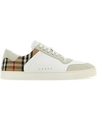 Burberry - Vintage check panel sneakers - Lyst