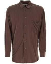 Magliano - Camicia Liquid in cupro stretch cioccolato - Lyst