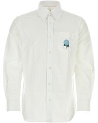 Pantamolle - Camicia Ortensia in oxford bianco - Lyst