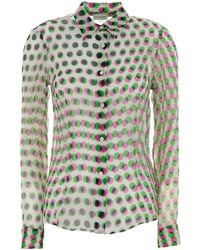 Dries Van Noten - Printed Chiffon Cloudy Shirt - Lyst
