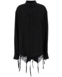 Balenciaga - Camicia oversize in lyocell nero - Lyst