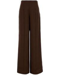 ‎Taller Marmo - Chocolate Crepe Wide-leg Marlene Pant - Lyst