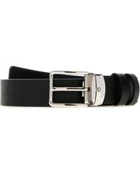 Montblanc - Black Leather Reversible Belt - Lyst
