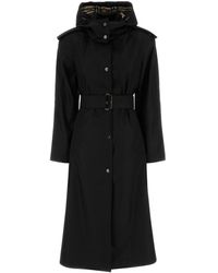 Burberry - Black Nylon Trench Coat - Lyst