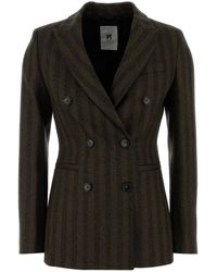 PT Torino - Embroidered Stretch Wool Blazer - Lyst