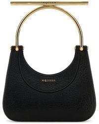 McQueen - Leather Mini Cross-Bar Handbag - Lyst