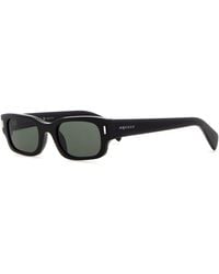 McQueen - Black Acetate Panthos Sunglasses - Lyst