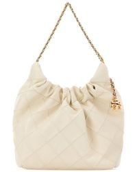 Tory Burch - Ivory Leather Mini Fleming Handbag - Lyst