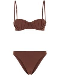 Amotea - Brown Stretch Nylon Serena Bikini - Lyst