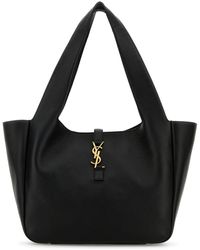 Saint Laurent - Borsa shopping Le 5 à 7 Bea in pelle nera - Lyst