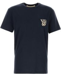 Valentino Garavani - Navy Blue Cotton T-shirt - Lyst