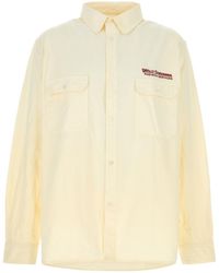 Willy Chavarria - Cream Cotton Oversize Shirt - Lyst