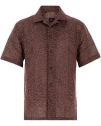 Brioni - Printed Linen Shirt - Lyst