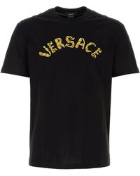 Versace - T-shirt in cotone con logo - Lyst