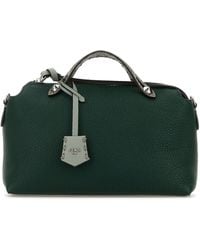 Fendi - Borsa mano By The Way media in pelle verde bottiglia - Lyst