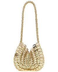 Rabanne - Gold Metal Knit 1969 Moon Shoulder Bag - Lyst