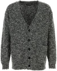 Dolce & Gabbana - Two-tone Wool Blend Cardigan - Lyst
