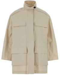 Brunello Cucinelli - Sand Cotton Blend Jacket - Lyst