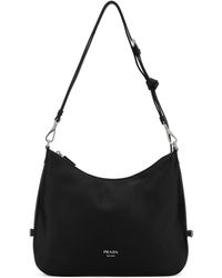 Prada - Borsa shopping Fold grande in pelle nera - Lyst