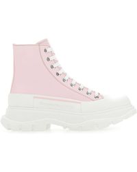 Alexander McQueen Leather Tread Slick Sneakers in Pink - Save 53 