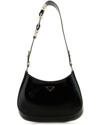 Prada - Borsa a spalla Cleo in pelle nera - Lyst