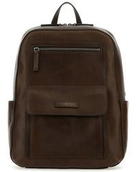 The Bridge - Brown Leather Alberto Wild Backpack - Lyst
