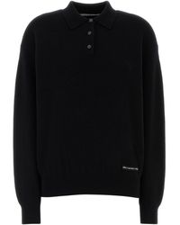 Alexander Wang - Stretch Wool Blend Polo Shirt - Lyst