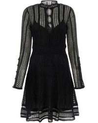 Chloé - Linen Blend Mini Dress - Lyst