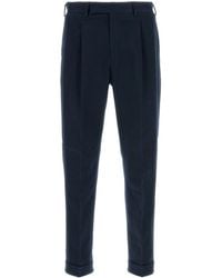 PT Torino - Pantalone in cotone stretch blu scuro - Lyst