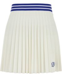 Bode - White Piquet Court Mini Skirt - Lyst