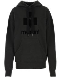 Isabel Marant - Cotton Mansel Hoodie Sweatshirt With Front Logo - Lyst