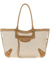 Balenciaga - Sand Canvas Le City Shopping Bag - Lyst