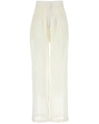 LeKasha - White Linen Sohag Wide-leg Pant - Lyst