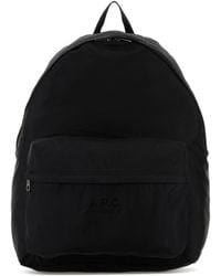A.P.C. - Zaino Sac A Dos in tela nera - Lyst