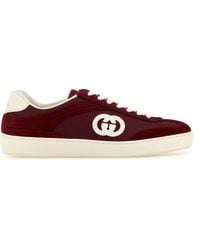 Gucci - Sneakers Interlocking G Con Suede - Lyst