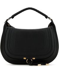Chloé - Borsa a spalla Marcie in pelle nera - Lyst