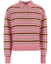Guest In Residence - Embroidered Cashmere Collegiate Polo Shirt - Lyst